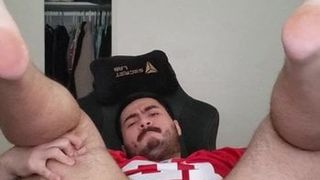 Football cub showing off ass