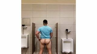 Latin gay showing his ass at public bath