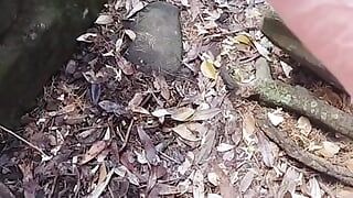 Small cock outdoor jerk