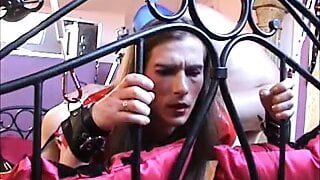 Rubber sissy slave amuses perverted Master