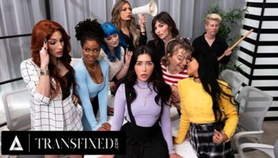 TRANSFIXED – OFFICE MS. CONDUCT – Hot Trans Boss Jade Venus And Jane Wilde Fuck In Front Of The Staff!