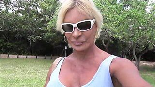 sexy bitch with anal rosebud in nude beach