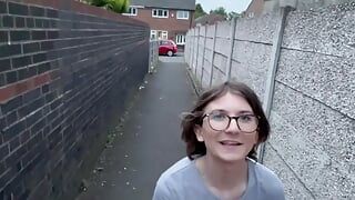 Risky Public Alleyway Gets My Trans Cock Hard and Ready for Sucking