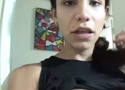 Breastfeeding a hoe in the restroom.